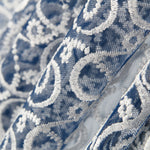 Tule Bordado Floral Borgonha - Ribes y Casals