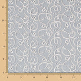 Tule Bordado Floral Borgonha - Ribes y Casals