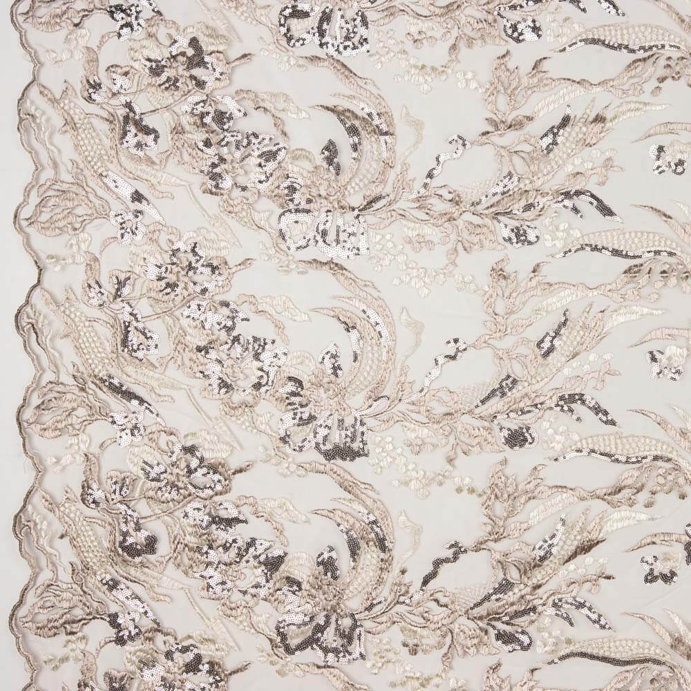 Renda Lantejoula Cinza - Ribes y Casals