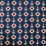 Estampado Algodão Marinheiro Vermelho - Ribes y Casals