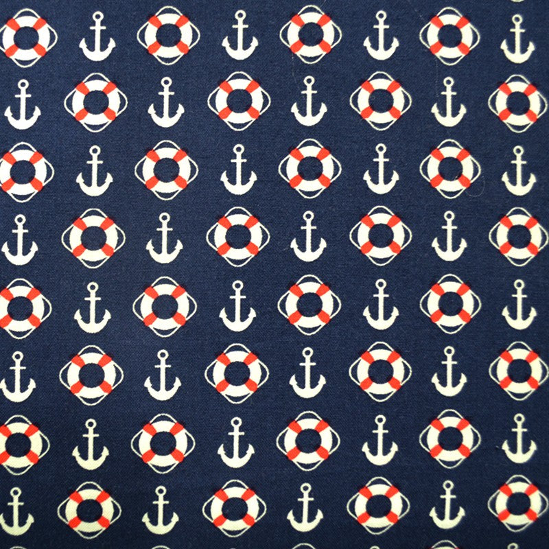 Estampado Algodão Marinheiro Vermelho - Ribes y Casals