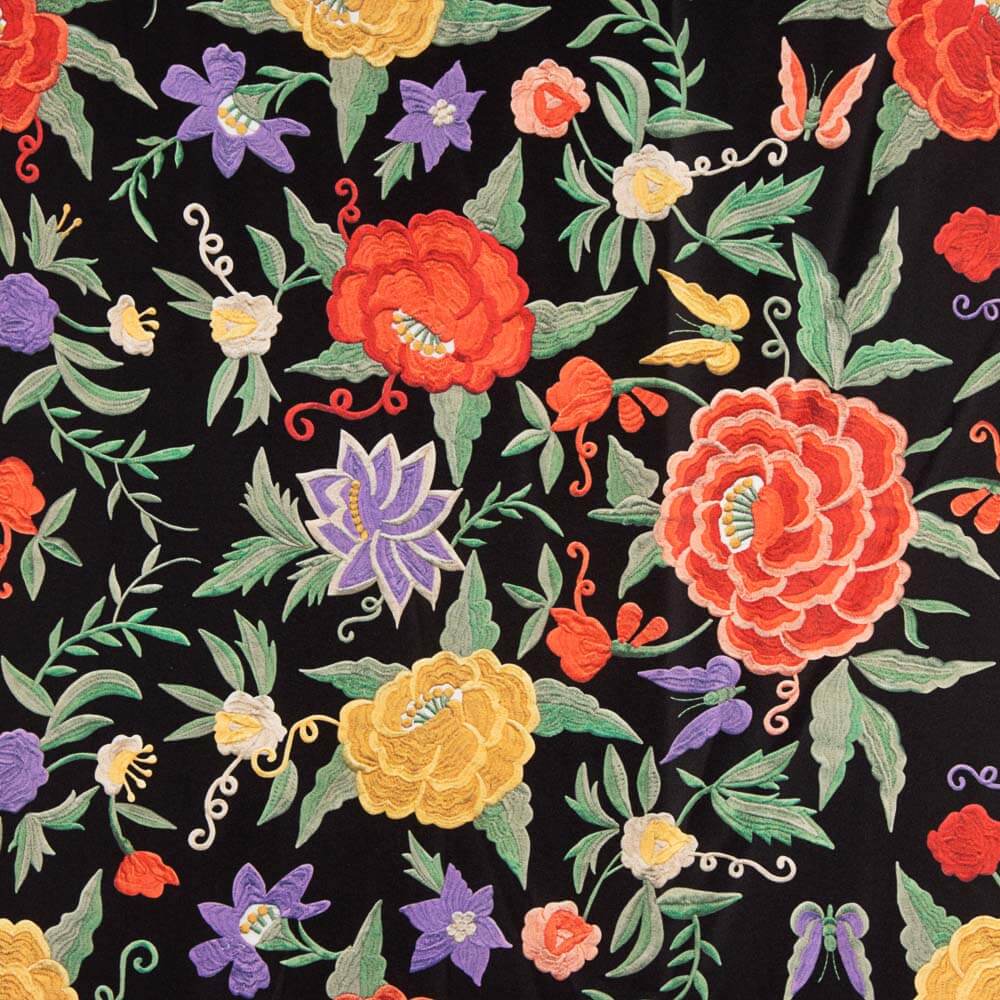 Fama Strecht Bordado Manila Preto - Ribes y Casals