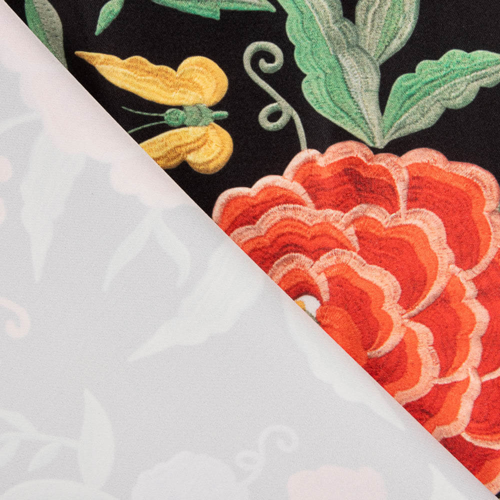 Fama Strecht Bordado Manila Preto - Ribes y Casals