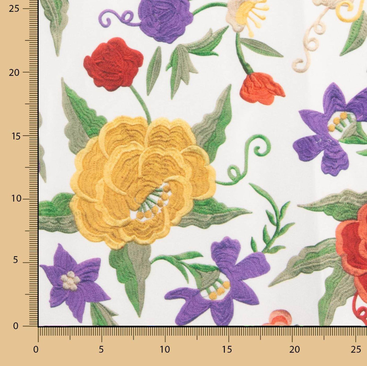 Fama Strecht Bordado Manila Branco - Ribes y Casals