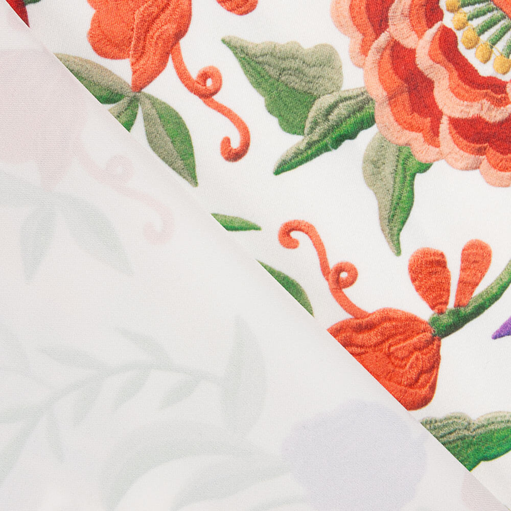 Fama Strecht Bordado Manila Branco - Ribes y Casals