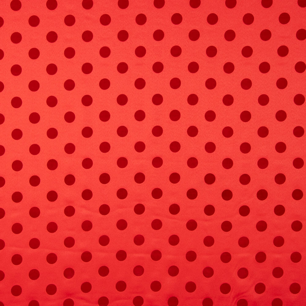 Fama Vermelho Bolinhas Flocked Vermelho 20mm - Ribes y Casals