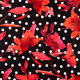 Fama Strecht Flores Bolinhas Pretas - Ribes y Casals