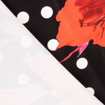 Fama Strecht Flores Bolinhas Pretas - Ribes y Casals