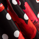 Fama Strecht Flores Bolinhas Pretas - Ribes y Casals