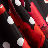 Fama Strecht Flores Bolinhas Pretas - Ribes y Casals