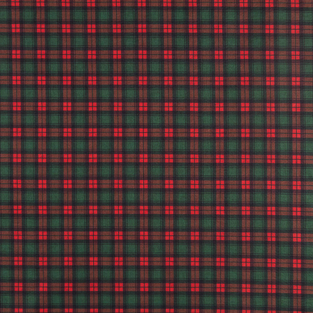 Feltro Estampado Natal Tartan Verde - Ribes y Casals