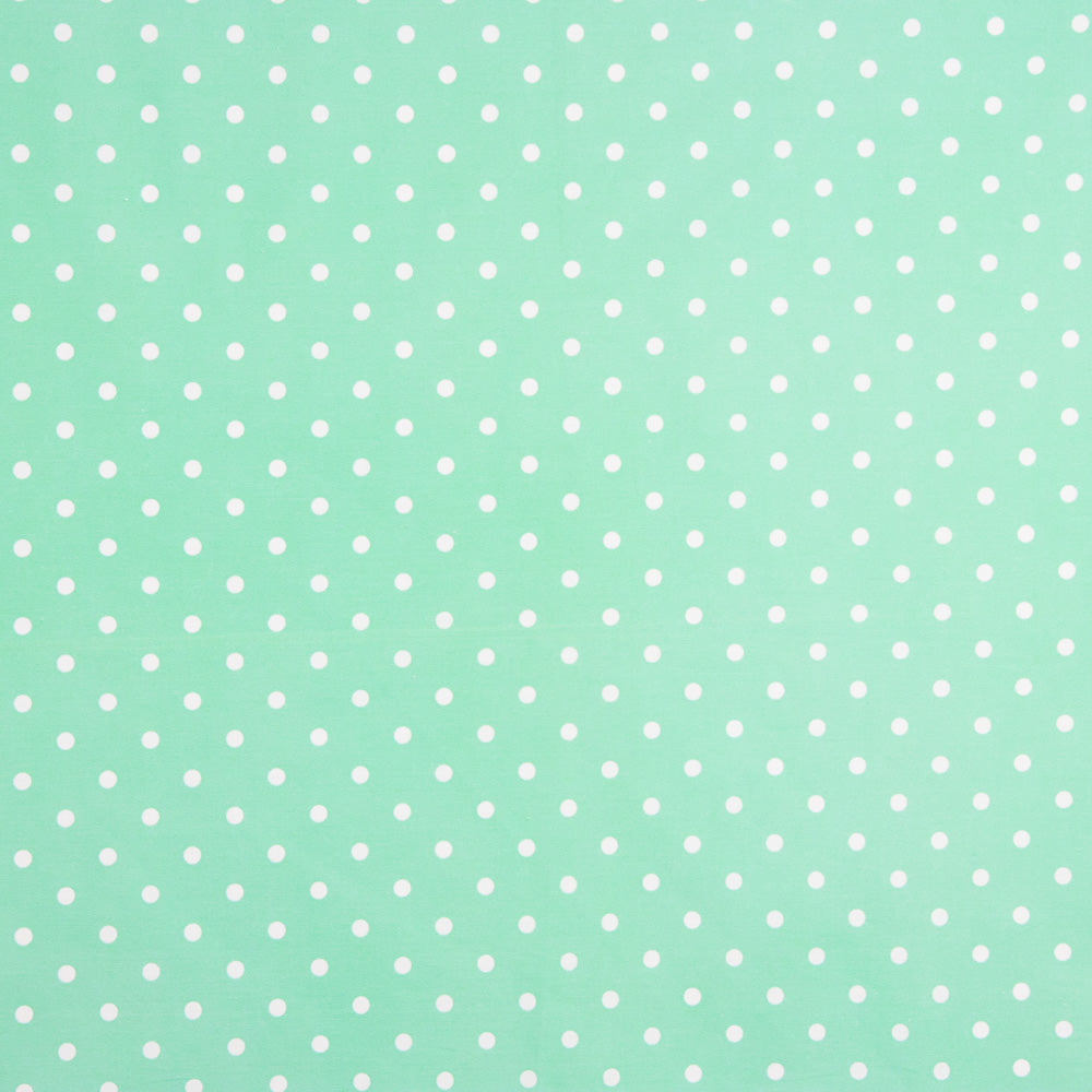 Popeline Estampado Flamenco Bolinhas 7mm Verde - Ribes y Casals
