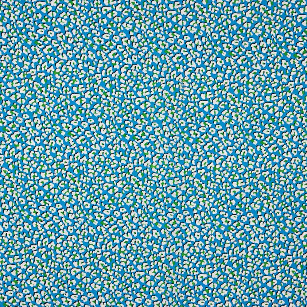 Crepe Poliéster Leopardo Azul - Ribes y Casals