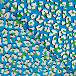 Crepe Poliéster Leopardo Azul - Ribes y Casals