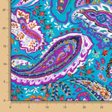 Crepe Poliéster Caxemira Turquesa - Ribes y Casals