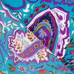 Crepe Poliéster Caxemira Turquesa - Ribes y Casals