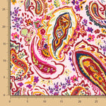 Crepe Poliéster Caxemira Vermelho - Ribes y Casals