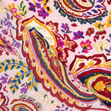 Crepe Poliéster Caxemira Vermelho - Ribes y Casals