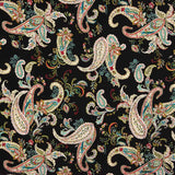 Crepe Poliéster Desenho Caxemira Preto - Ribes y Casals