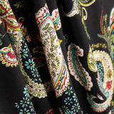 Crepe Poliéster Desenho Caxemira Preto - Ribes y Casals