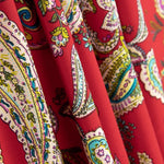 Crepe Poliéster Desenho Caxemira Vermelho - Ribes y Casals