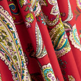 Crepe Poliéster Desenho Caxemira Vermelho - Ribes y Casals