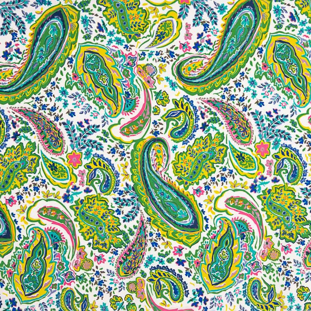 Crepe Poliéster Caxemira Verde Jade - Ribes y Casals