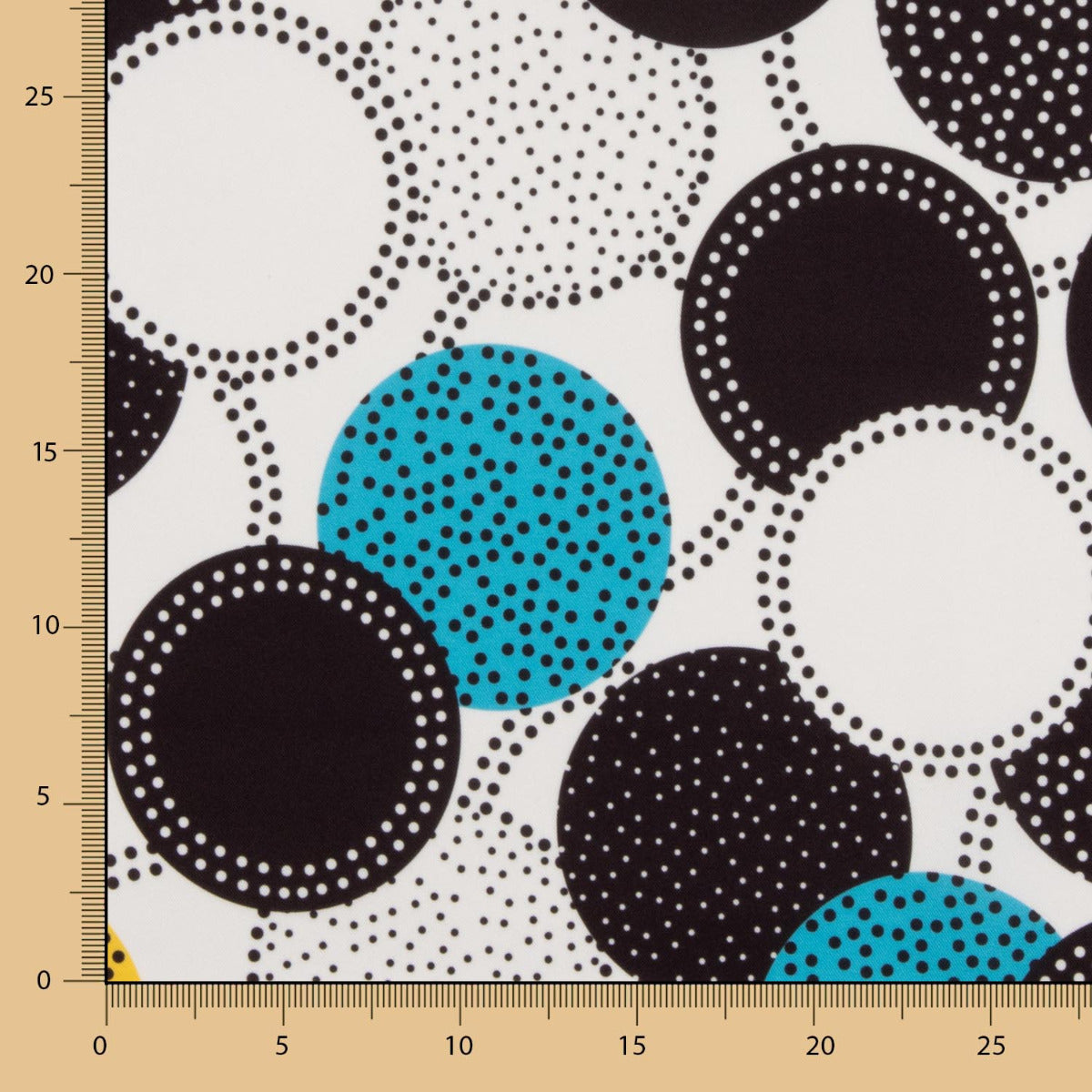 Gabardina Elástica Bolinhas Pontilhadas Amarelo - Ribes y Casals