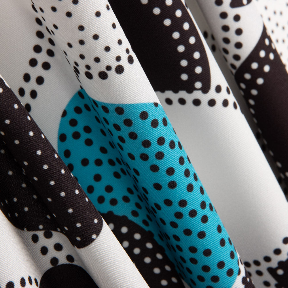 Gabardina Elástica Bolinhas Pontilhadas Amarelo - Ribes y Casals