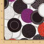 Gabardina Elástica Bolinhas Pontilhadas Vermelho - Ribes y Casals