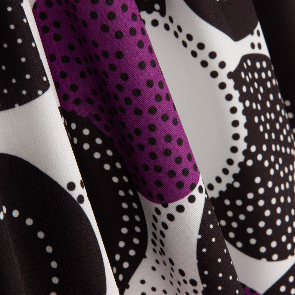 Gabardina Elástica Bolinhas Pontilhadas Vermelho - Ribes y Casals