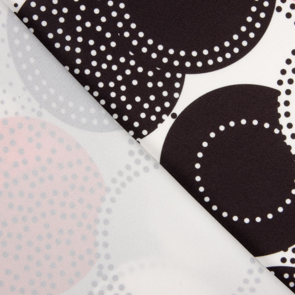 Gabardina Elástica Bolinhas Pontilhadas Vermelho - Ribes y Casals