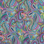 Crepe Poliéster Caxemira Saturado Azuis - Ribes y Casals