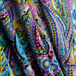 Crepe Poliéster Caxemira Saturado Azuis - Ribes y Casals