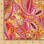 Crepe Poliéster Caxemira Saturado Fúcsia - Ribes y Casals