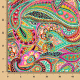 Crepe Poliéster Caxemira Saturado Verde Jade - Ribes y Casals