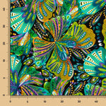 Crepe Poliéster Borboleta Verde Jade - Ribes y Casals