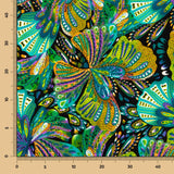 Crepe Poliéster Borboleta Verde Jade - Ribes y Casals