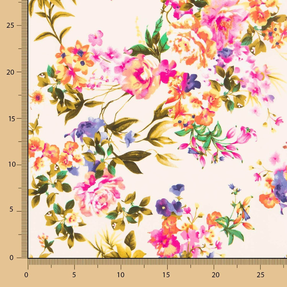 Crepe Floral Ecru - Ribes y Casals