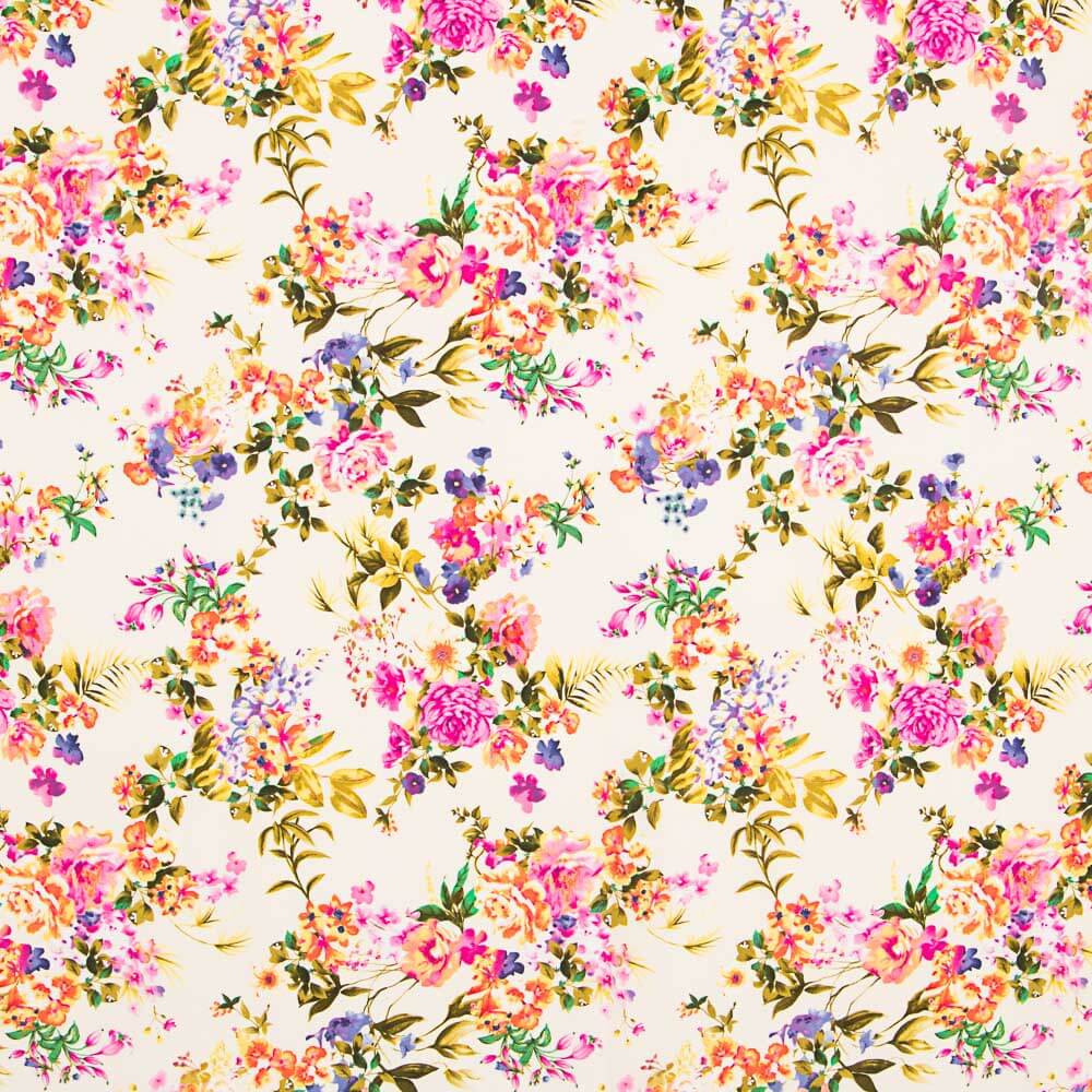 Crepe Floral Ecru - Ribes y Casals