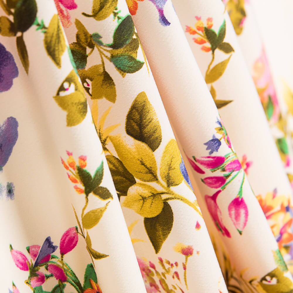 Crepe Floral Ecru - Ribes y Casals