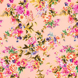 Crepe Floral Salmão - Ribes y Casals