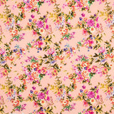 Crepe Floral Salmão - Ribes y Casals