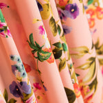 Crepe Floral Salmão - Ribes y Casals