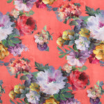 Tecido Fama Stretch Flor Aquarela Coral - Ribes y Casals