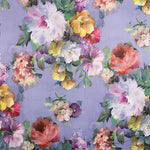Tecido Fama Stretch Flor Aquarela Malva - Ribes y Casals