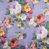 Tecido Fama Stretch Flor Aquarela Malva - Ribes y Casals