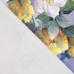 Tecido Fama Stretch Flor Aquarela Malva - Ribes y Casals