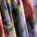 Tecido Fama Stretch Flor Aquarela Malva - Ribes y Casals