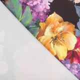 Tecido Fama Stretch Flor Aquarela Preto - Ribes y Casals